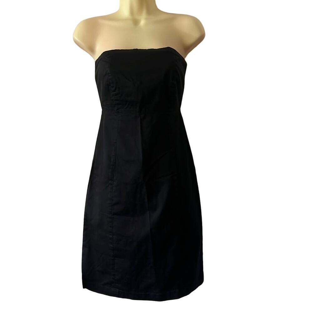 Gap Juniors Size 1 Black Strapless Dress Y2K Sheath Classic